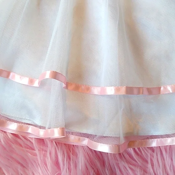 Rare Editions Dress Little Girls Sz 3T 🤍White 💕Pink Formal / Occasion - Picture 4 of 10